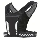 Chaleco de correr negro con bolsillo y cremallera