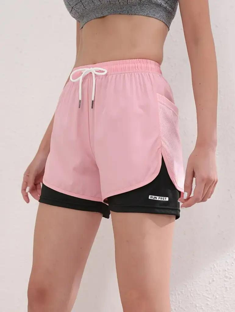  Pantaloneta deportiva Mujer (Rosa)