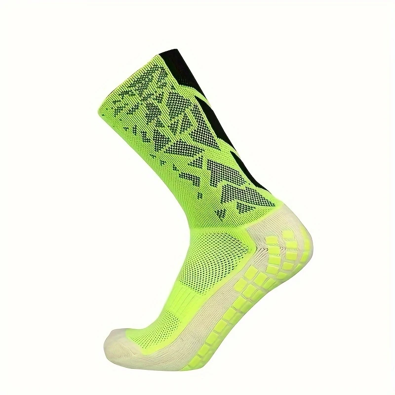 Medias deportivas antideslizantes - verde neon, TALLA UNICA