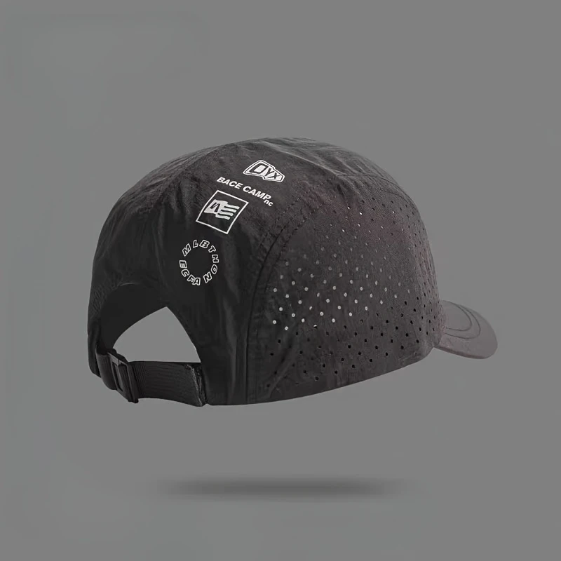 Gorra Running unisex ligera y ultratranspirable (Negra)