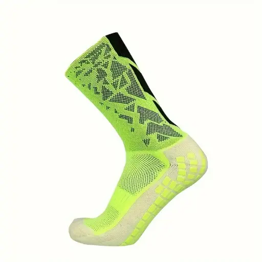 Medias deportivas antideslizantes - verde neon, TALLA UNICA