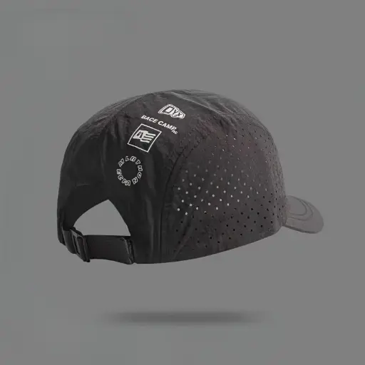 Gorra Running unisex ligera y ultratranspirable (Negra)